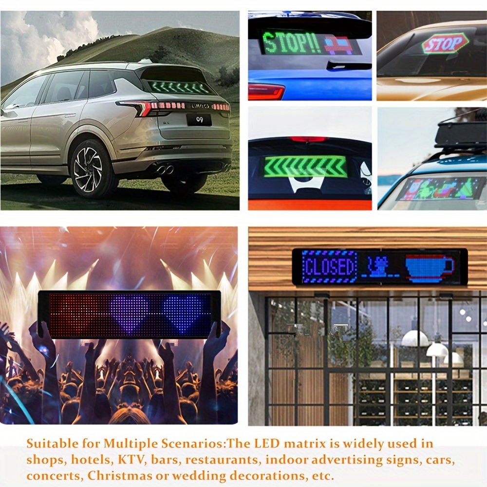 Tunemax Flex LED, Tune Max Led Panel, Scrolling Bright Advertising Led  Signs : : Automotive