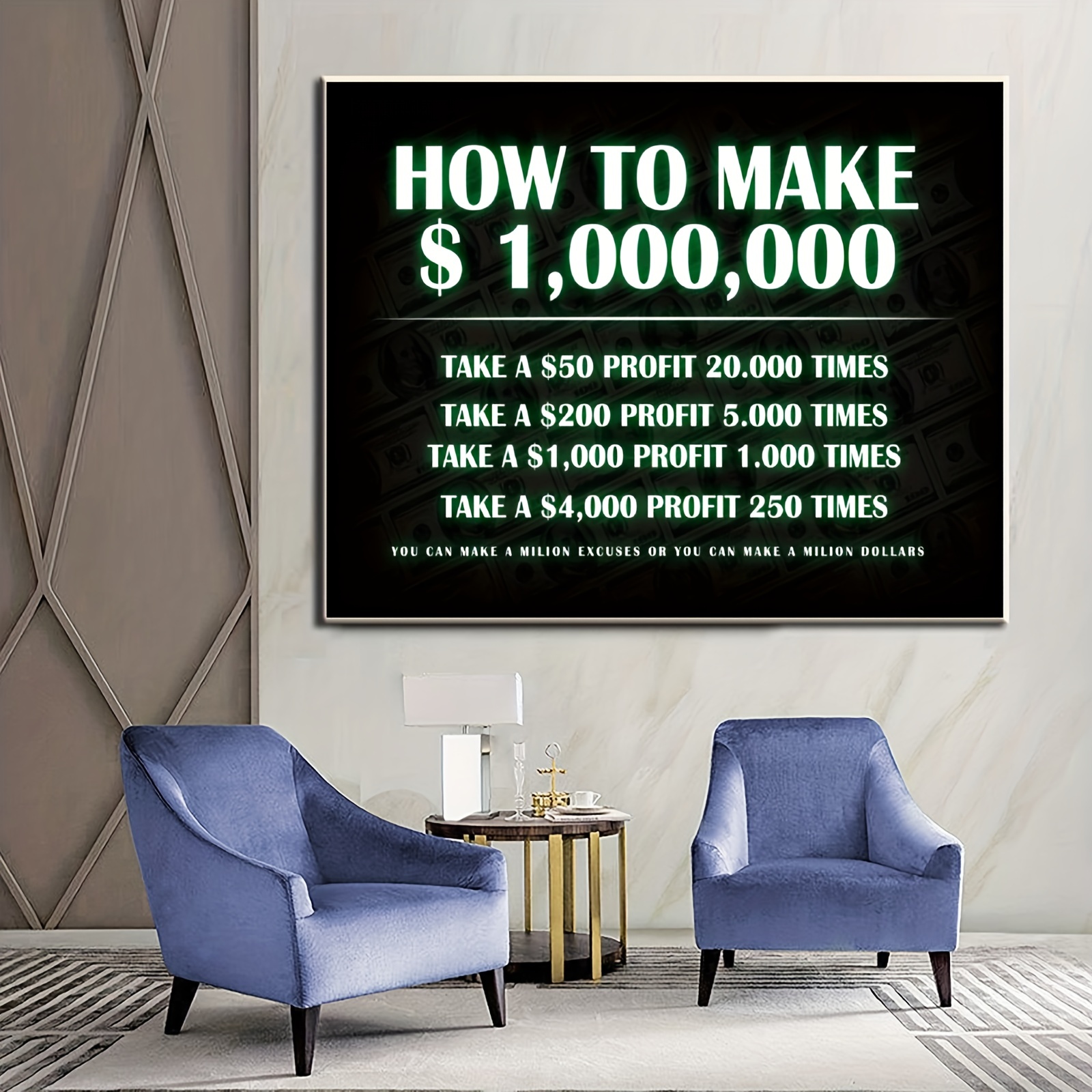 Canvas Poster Modern Art How To Make Money Incentive - Temu Australia