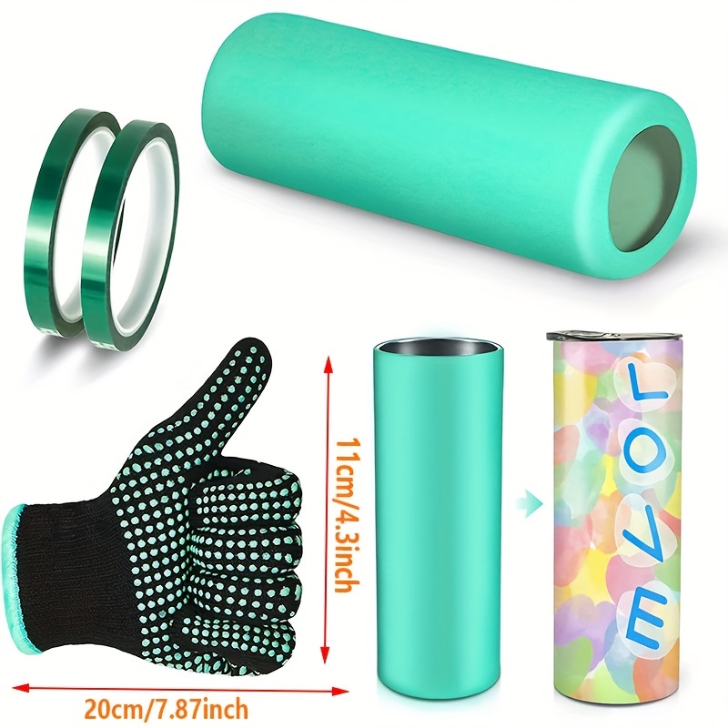 Silicone Bands For Sublimation Tumbler Blanks, 2 Sizes Silicone Sleeve Kit  For 20 30 Oz Skinny Stra