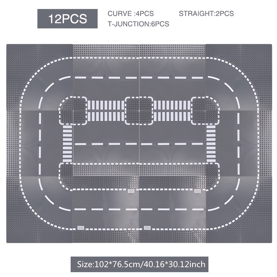 City Road Street Building Blocks Base Plates Road Plate Temu