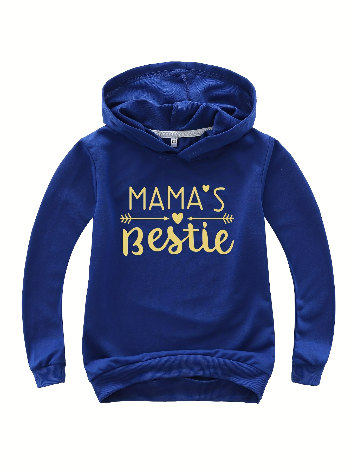 Kids Mama's Bestie Print Hoodie Pullover Sweatshirt