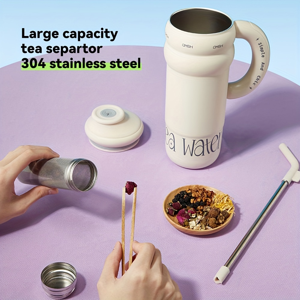 Mug Tumbler With Handle And Straw Insulated Leak Proof - Temu