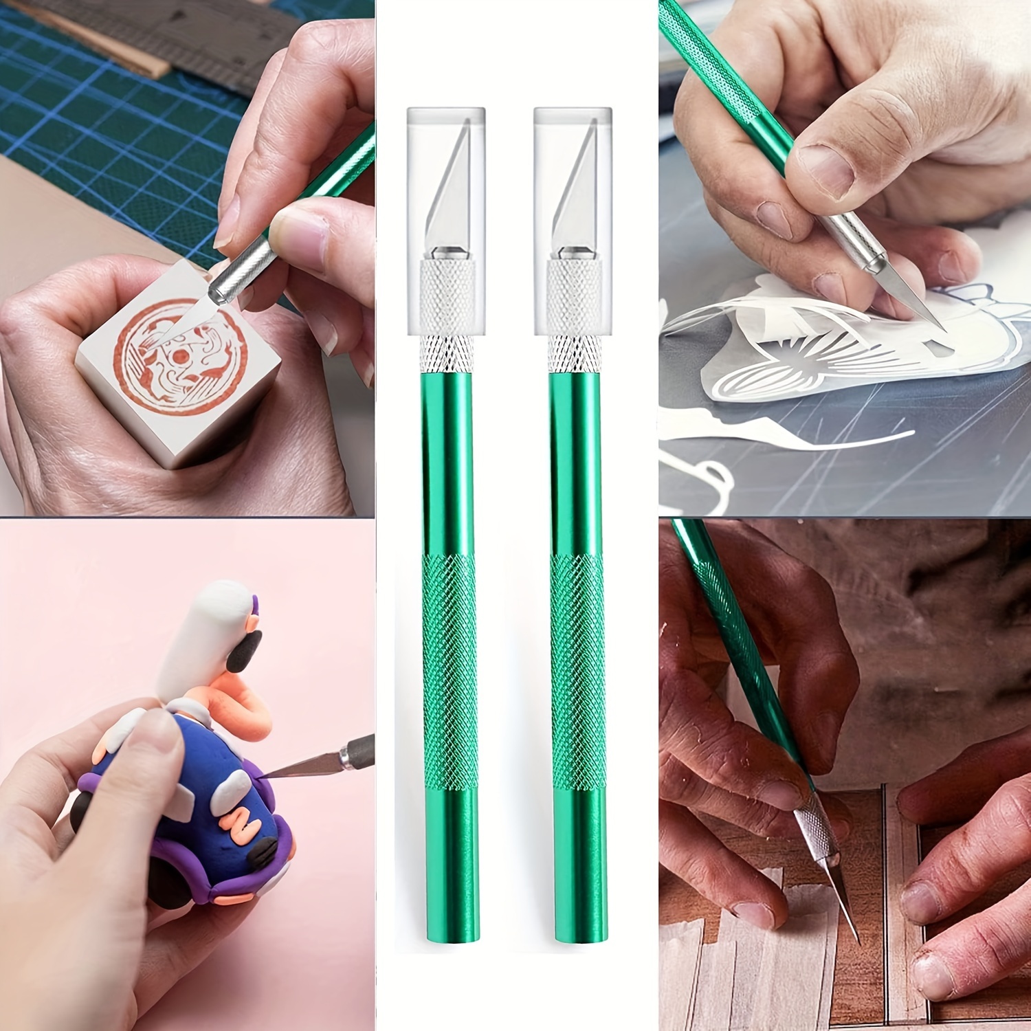Acquista Tagliacarte in legno, coltello a penna, bisturi, lame in acciaio,  coltelli per incisione, per disegni artistici artigianali