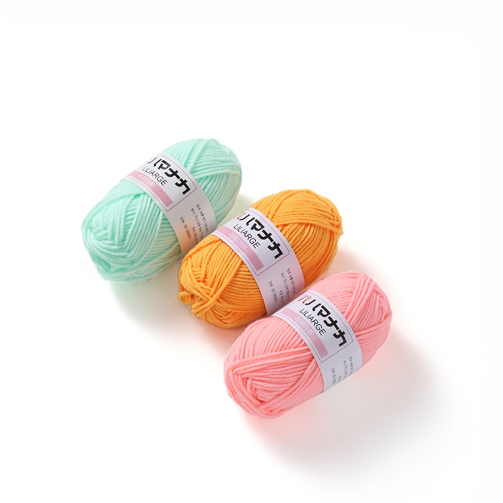 1 Solid Color Milk Soft Cotton Yarn Chunky Yarn For - Temu
