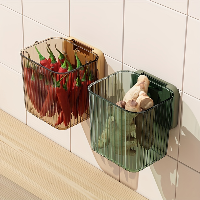 Wall Mounted Hanging Basket For Kitchen Refrigerator Side Door Pantry Toilets