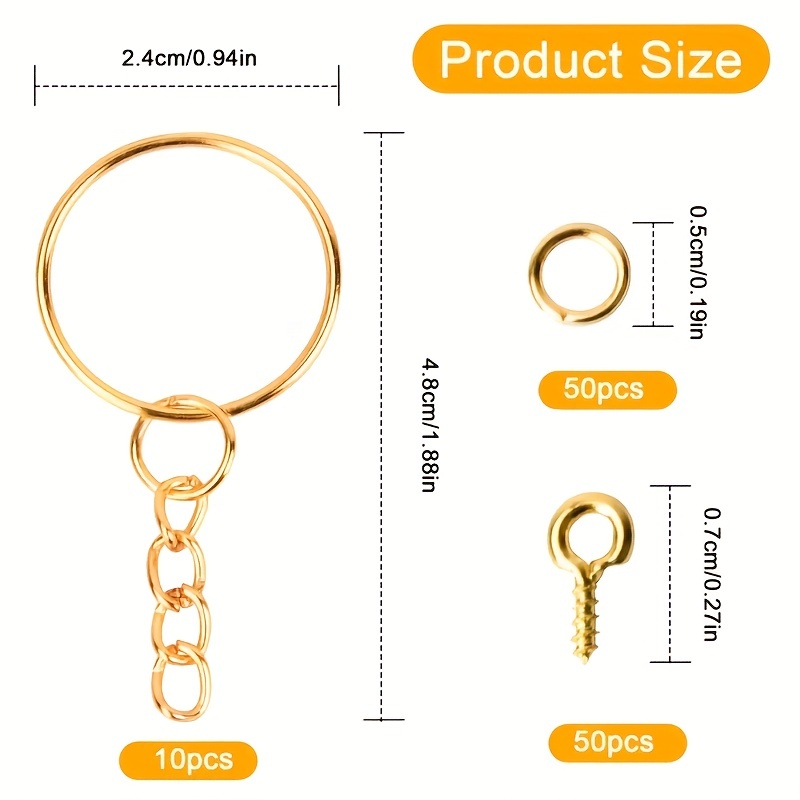 Shop for and Buy 24mm Split Keyring with Link Chain Assembly at