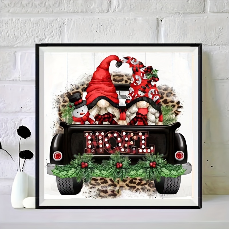 5d Diy Diamond Painting Gnome Truck Crystal Embroidery - Temu