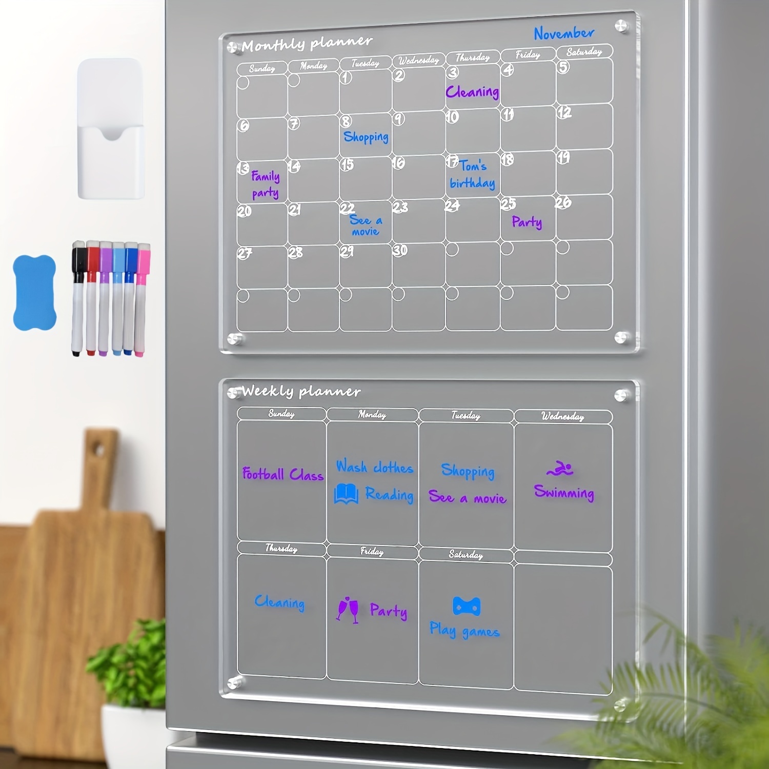 Magnetic Acrylic Calendar For - Temu
