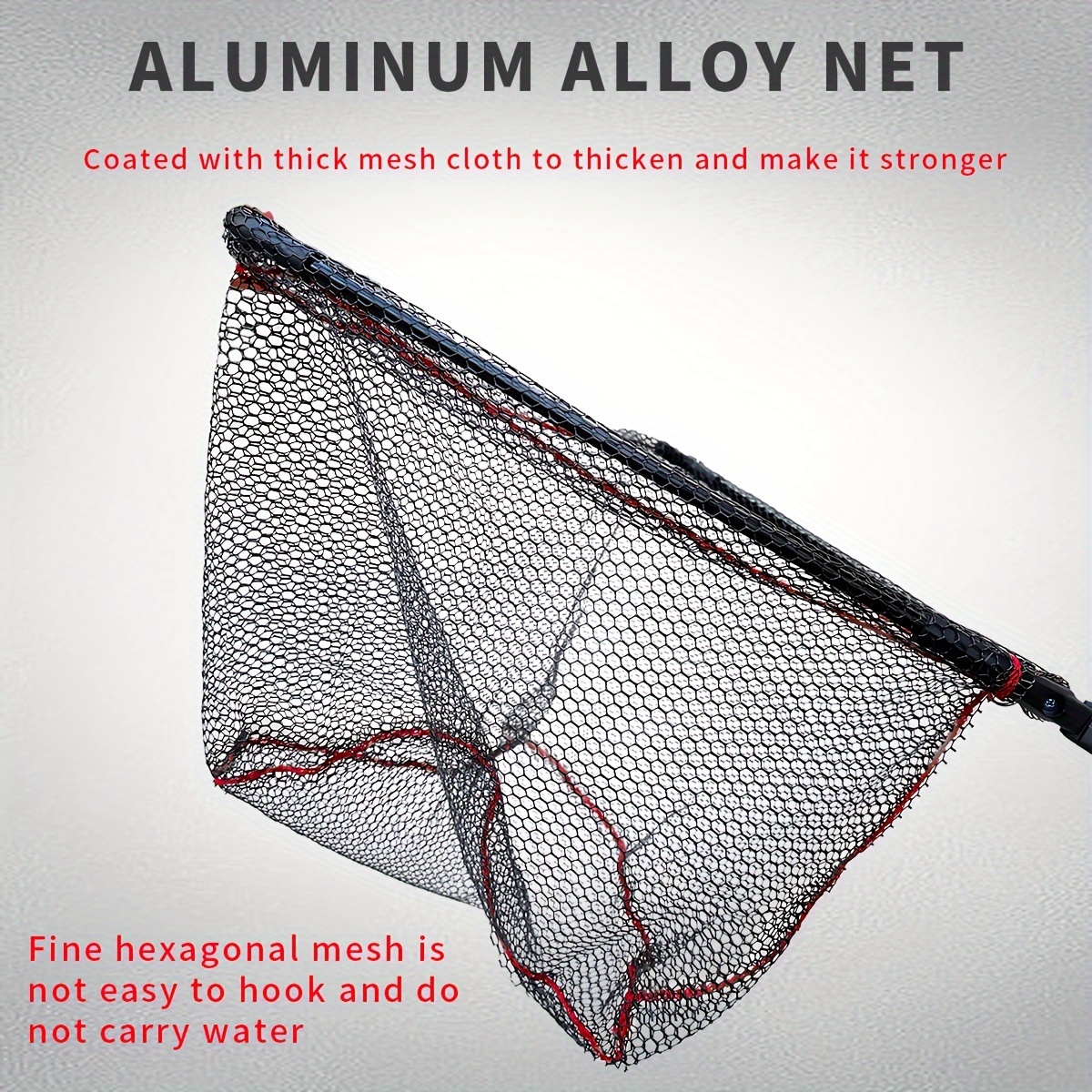 1pc Collapsible Fishing Net, Triangular Fishing Landing Net, Aluminum Alloy  Foldable Fishing Net