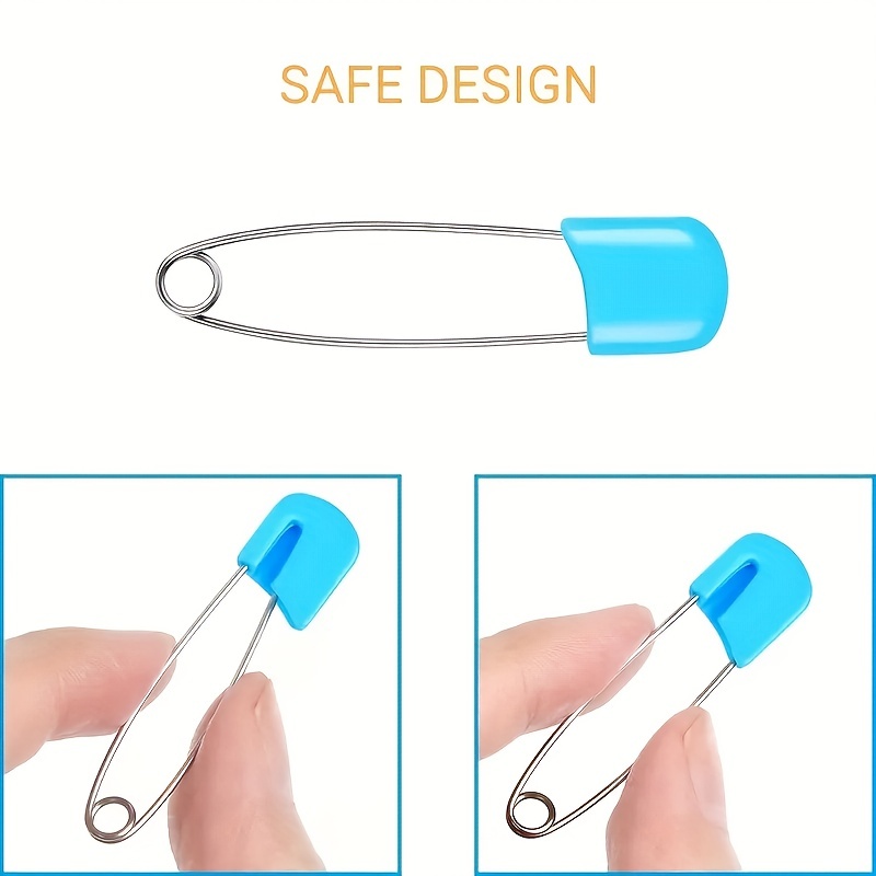 Colorful Safety Pins With Plastic Safety Lock Closure Sewing - Temu