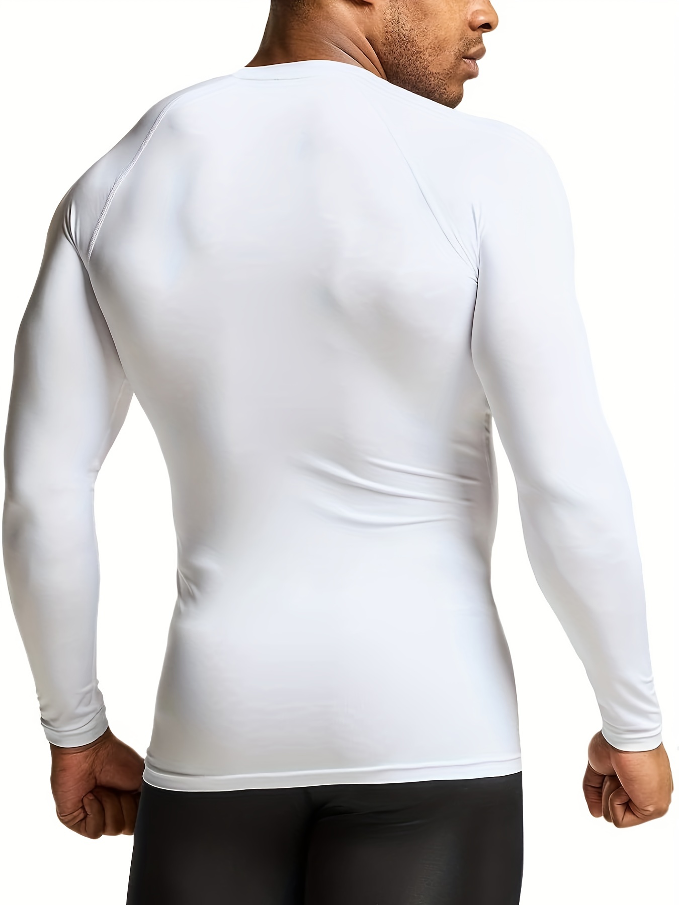 Men Compression Armour Base Layer Top Long Sleeve Thermal Gym
