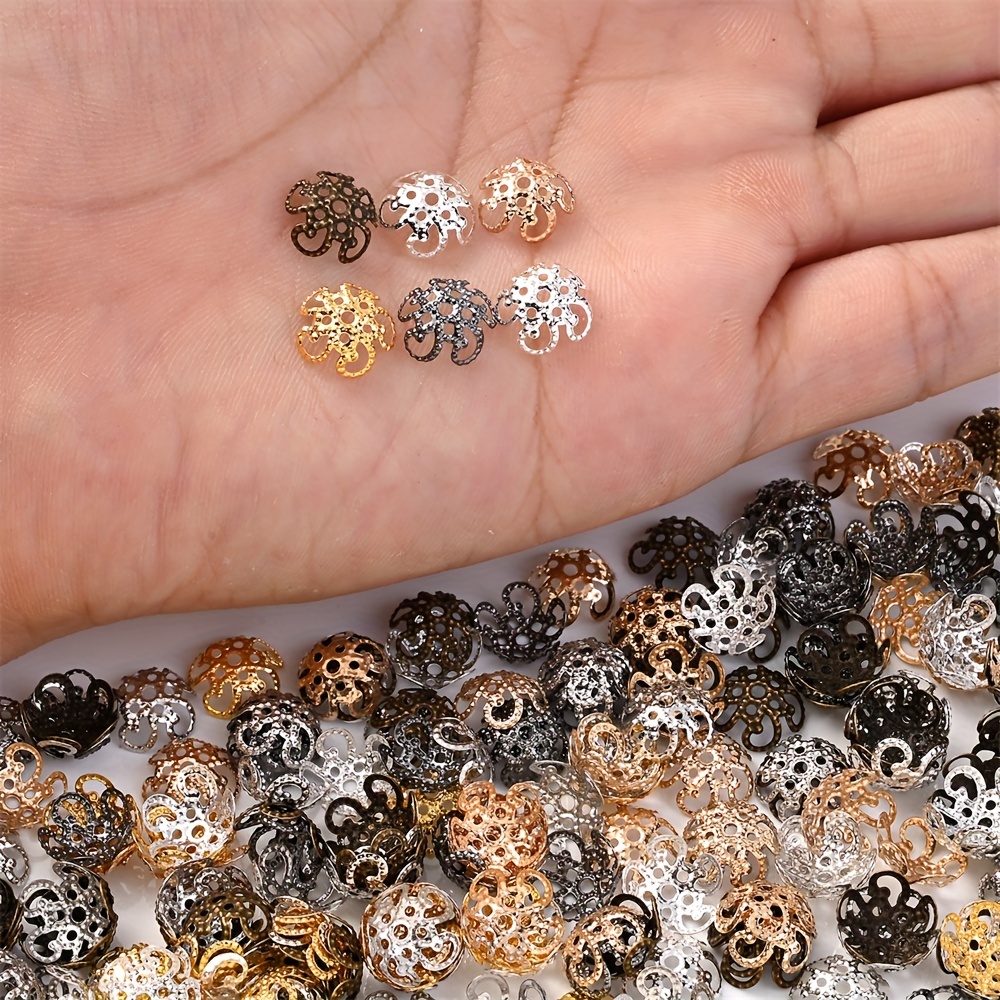 Flower Torus Bead Caps Metal Alloy Spacer Beads Jewelry Making Accessories  100pc