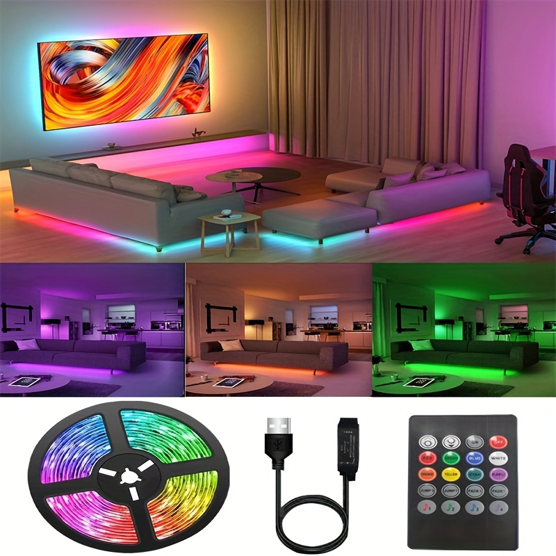 Color Changing Indoor Led Strip Lights Infrared 44 Keys - Temu