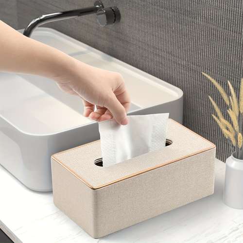 Scatola Portafazzoletti Rettangolare In Pelle PU Bianca: Design Moderno E Decorativo Per Bagno, Auto, Camera Da Letto, Hotel E Ufficio, Elegante E Funzionale