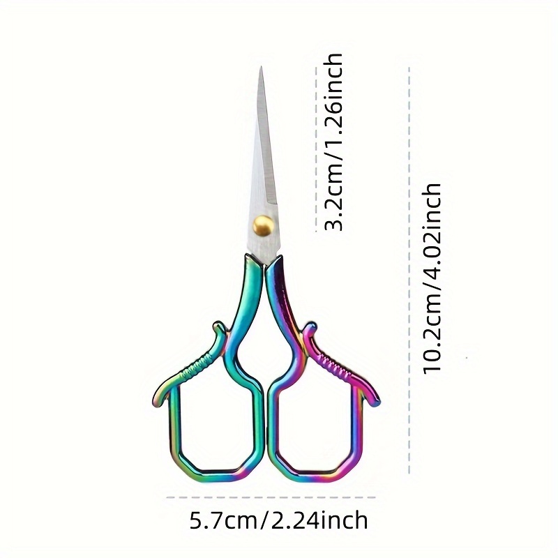 Needlepoint Scissors Small Retro Sharp Tip Scissors For Crafts, Handmade  Diy Tools, And Colorful Titanium Phoenix Scissors - Temu