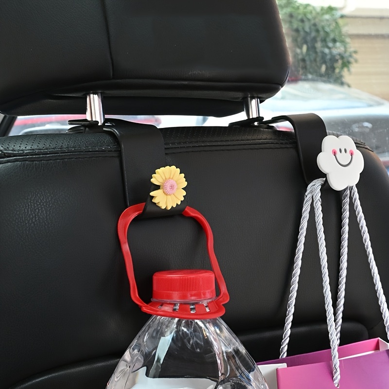 Cute Cartoon Car Seat Headrest Hooks Car Seat Hanger Storage - Temu