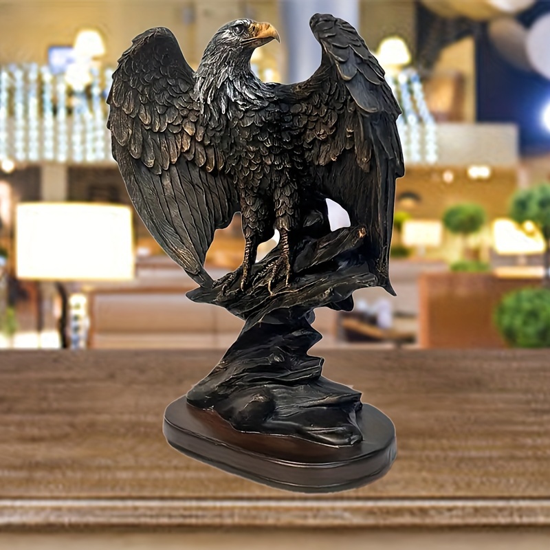 

1pc Eagle Statue Resin Sculpture Frgurines, Carving Decorative Statues, Decorating The Living Room, Study, And Office, The Best Gift For Men, Halloween Room Decor Goth