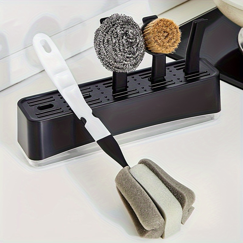 Kitchen Cleaning Brush Tools Set - Scraper, Hair Brush, Wire Brush, Sponge  Brush, With A Long Handle And Storage Rack - Pot Brush, Cup Brush, Kitchen  Sink Stove Range Hood Cleaning Tool
