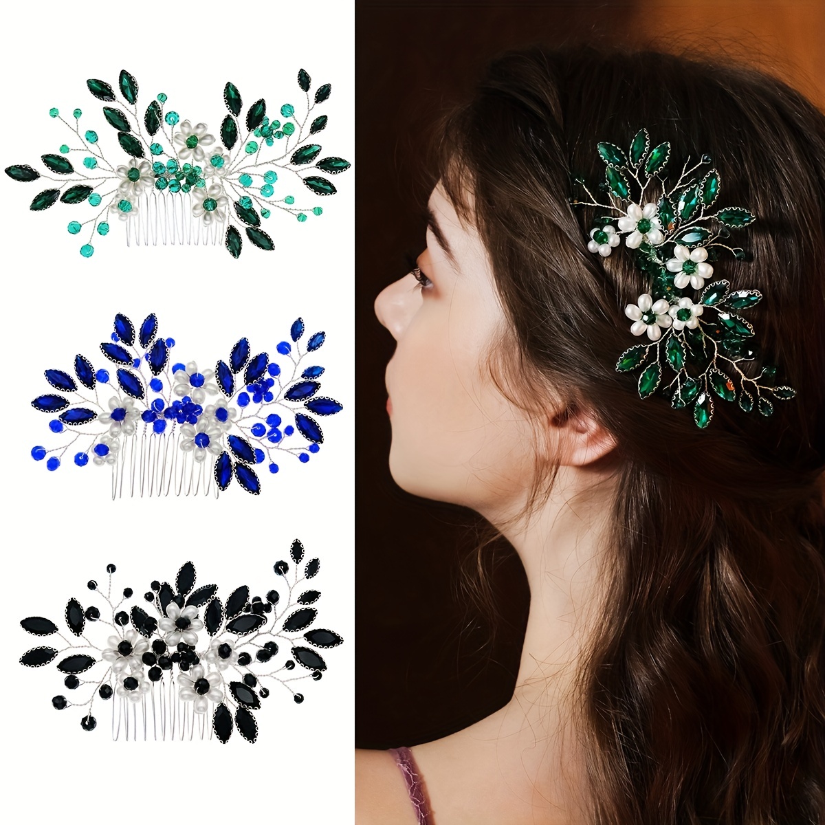 BRIAR-ROSE | Floral Bridal Hair Pins