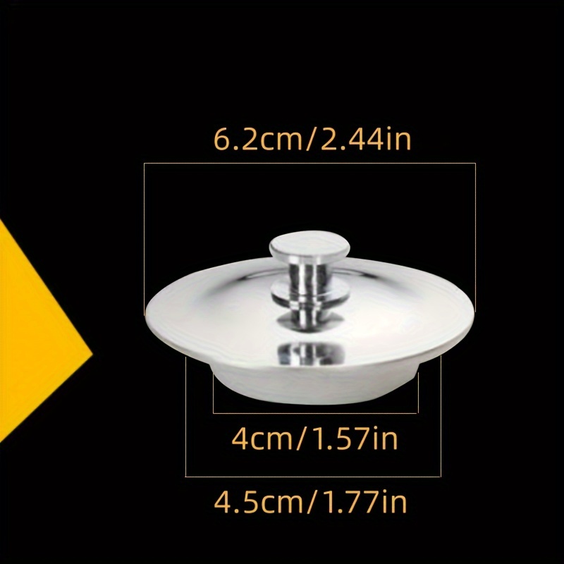 TEMU Universal Stainless Steel Drain Stopper For Bathtubs And Sinks - Leak-proof Seal