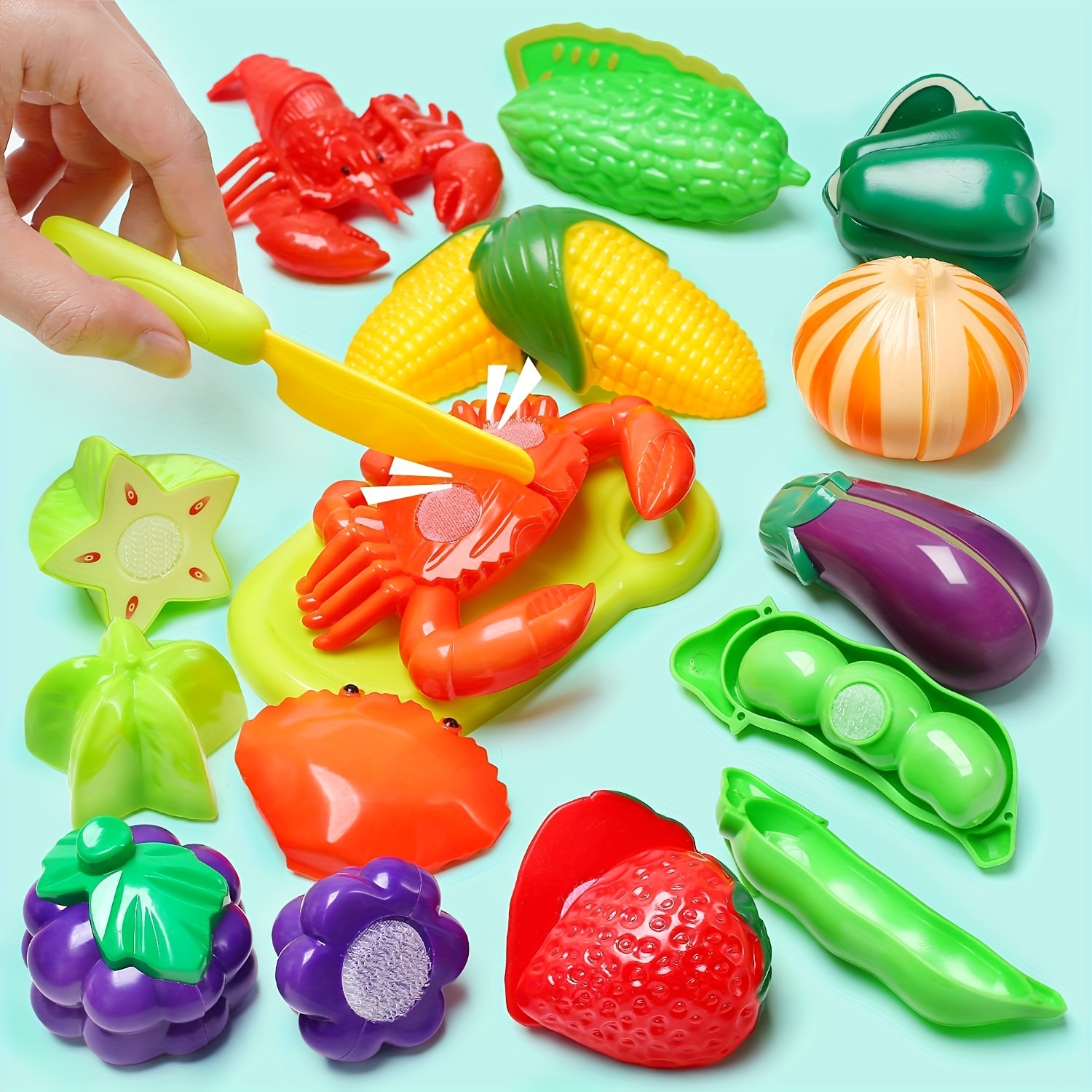 Kids Fruit & Vegetable Cutting Set - Kitchen Pretend Play Toys For Hours Of  Fun! - Temu