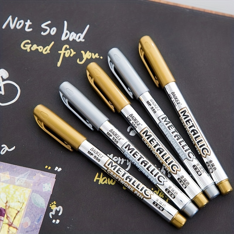 Diy Metal Waterproof Permanent Paint Marker Pen White Gold - Temu