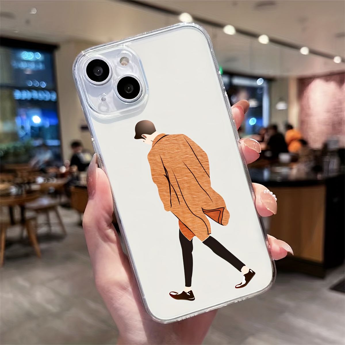 Funda Transparente Teléfono Tpu Funda Estampado Dibujos - Temu Mexico