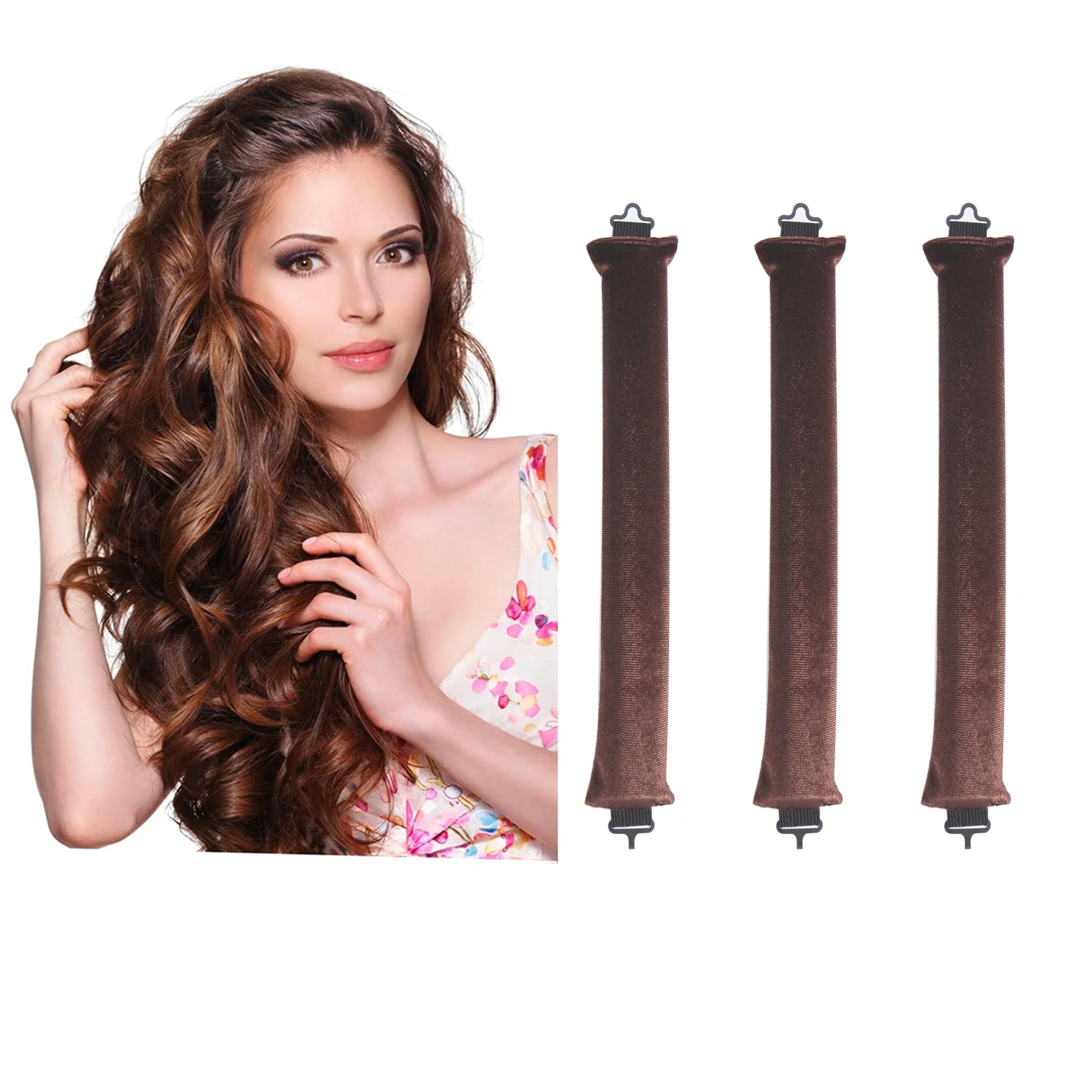 

3pcs/set No Heat Hair Curling Rods, Sleep-in-overnight Hair Curlers, Soft Foam Diy Hairdressing Accessories