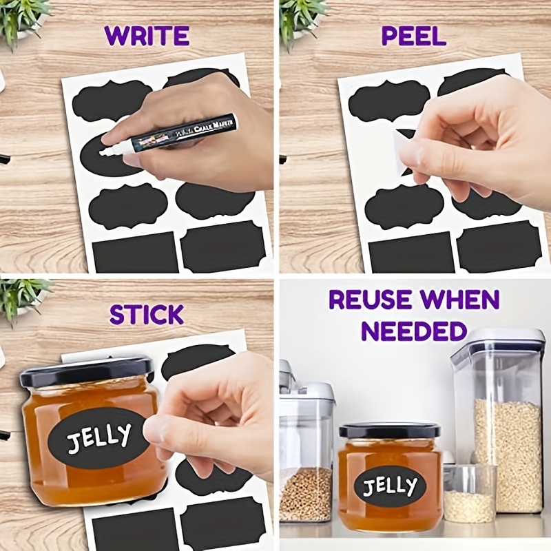 20-100pcs/Set Chalkboard Labels Spice Sticker Organizer Label for