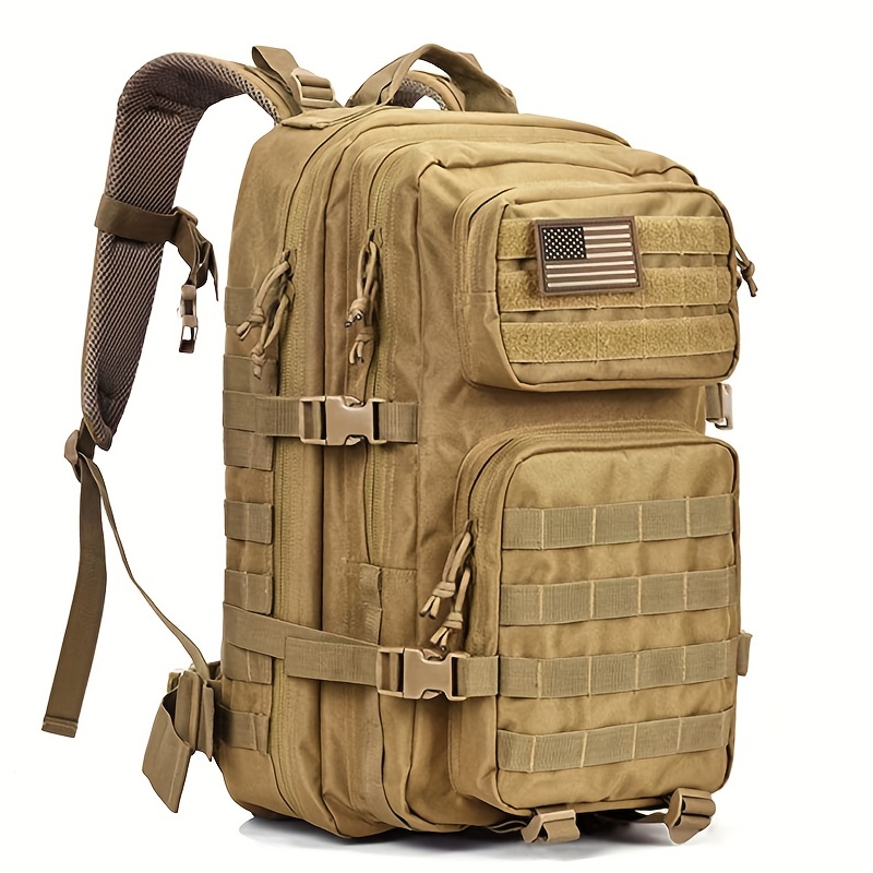 Mochilas tácticas al aire libre de 30 litros, mochila militar impermeable  grande para camping, senderismo, senderismo, bolsas de hombro, Rojo -