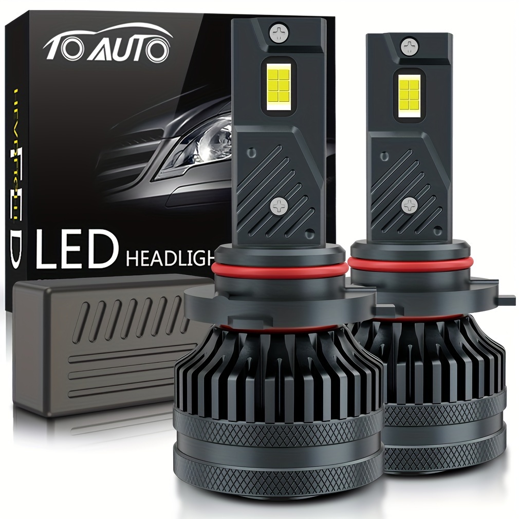 Bombillas LED para faros delanteros de coche, lámpara automática  superbrillante de 12V y 24V, 30000LM, 9005