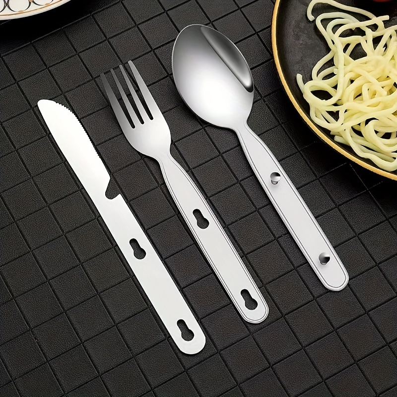 Dinnerware Portable Printed Stainless Steel Spoon Fork Steak - Temu