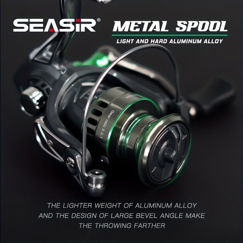 SEASIR Fishing Reel DW1000-7000 14+1 BB All-Metal Spinning Reel