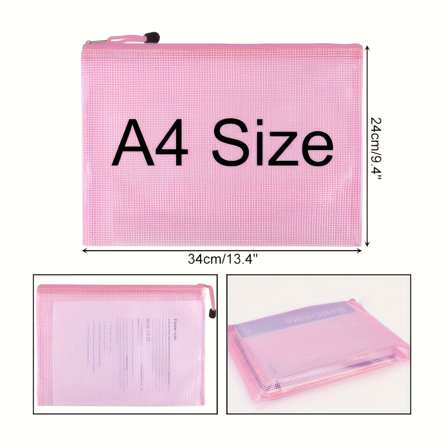 5PCS Zipper Pockets, Zipper File Bags, Cross Stitch And Jigsaw Puzzle  Project Bags For Sorting And Storage, Letter Size A4, Suitable For Travel,  School, Board Games And Office Supplies(A4)