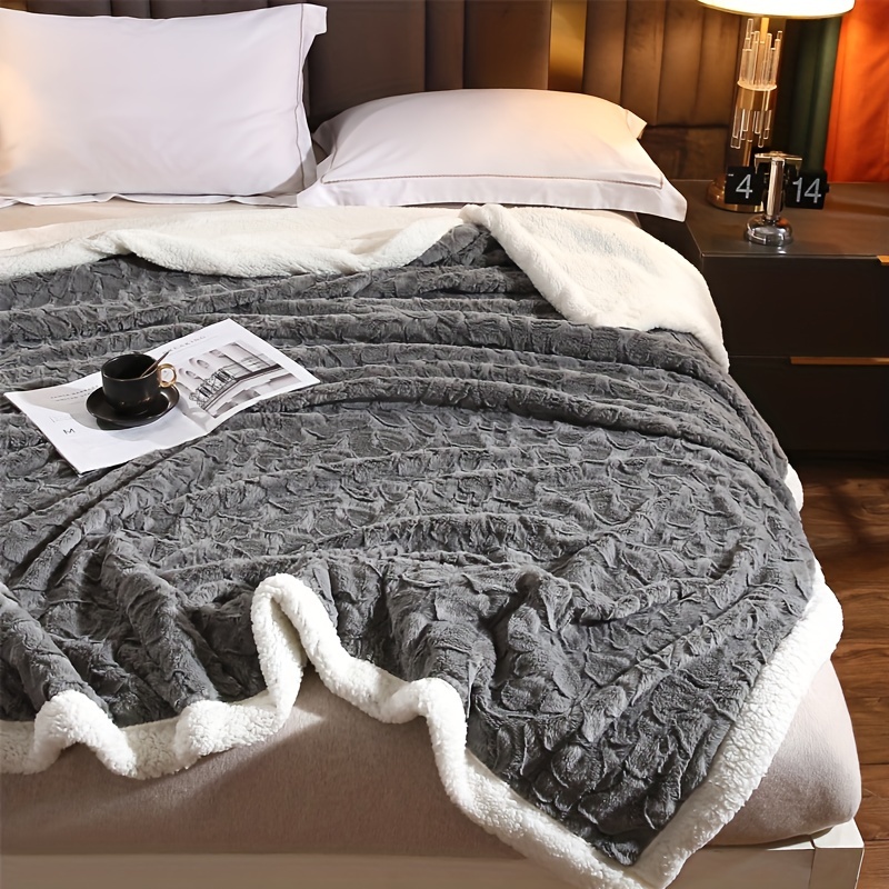 Winter Wool Blanket Thick Fleece Bed Blankets Warm Sofa Bed Cover