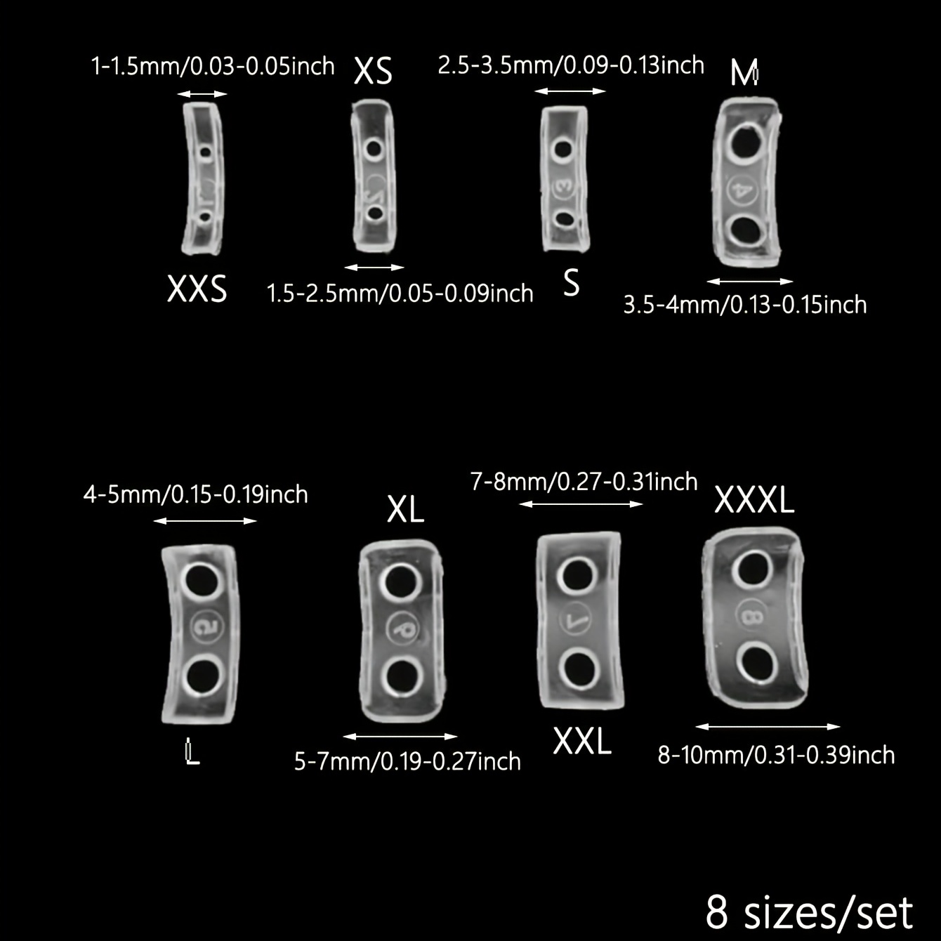 8pcs Ring Size Adjuster for Loose Rings
