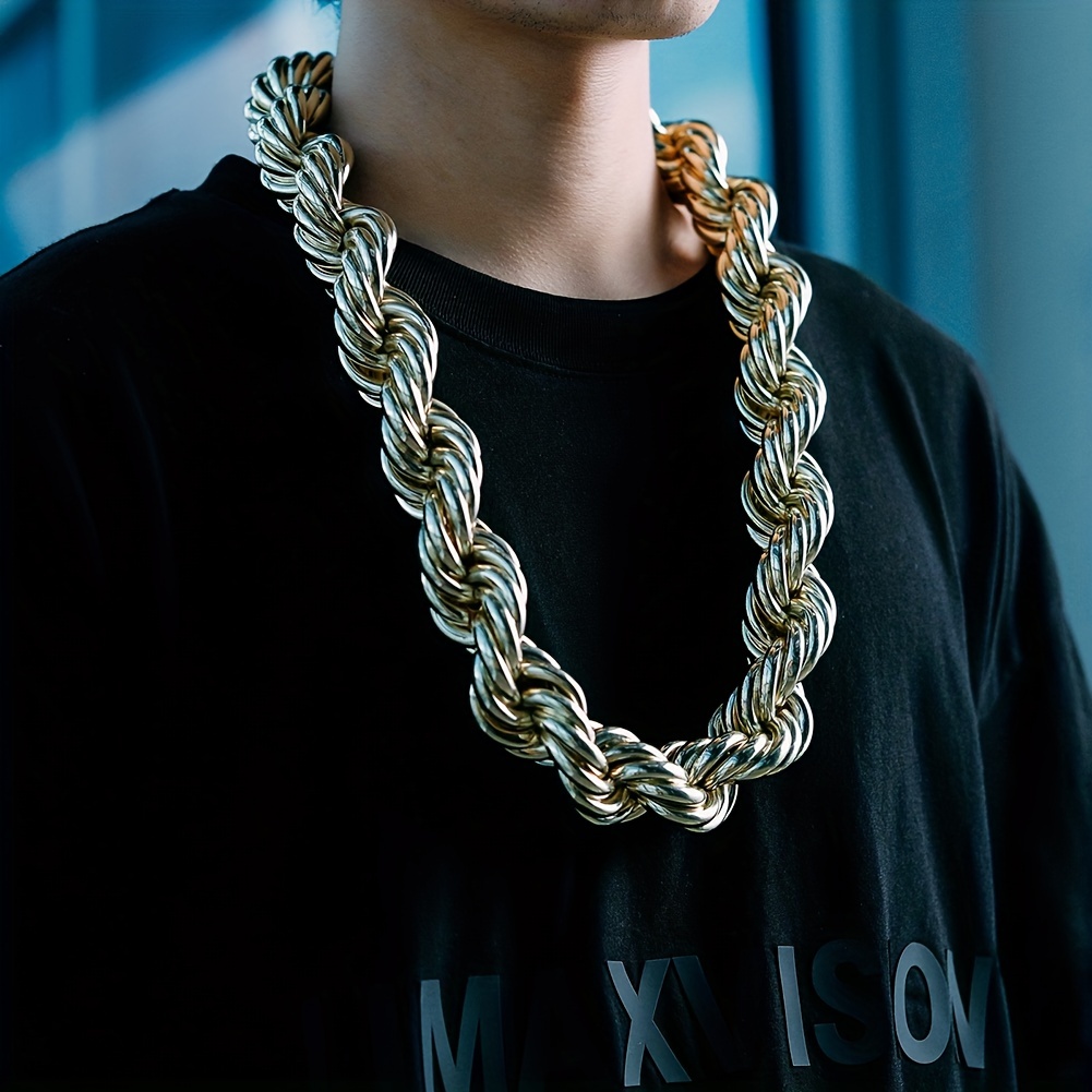 Men's Necklaces Stainless Steel Punk Chains Clavicle Chain - Temu
