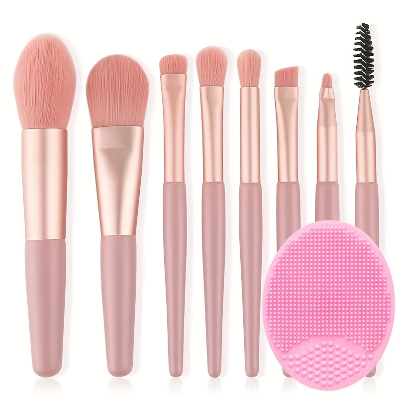 Grofry Loose Powder Brush Plastic Handle Professional Makeup Tool  Foundation Blush Brush Make Up Brush for Facial Makeup ,Pink