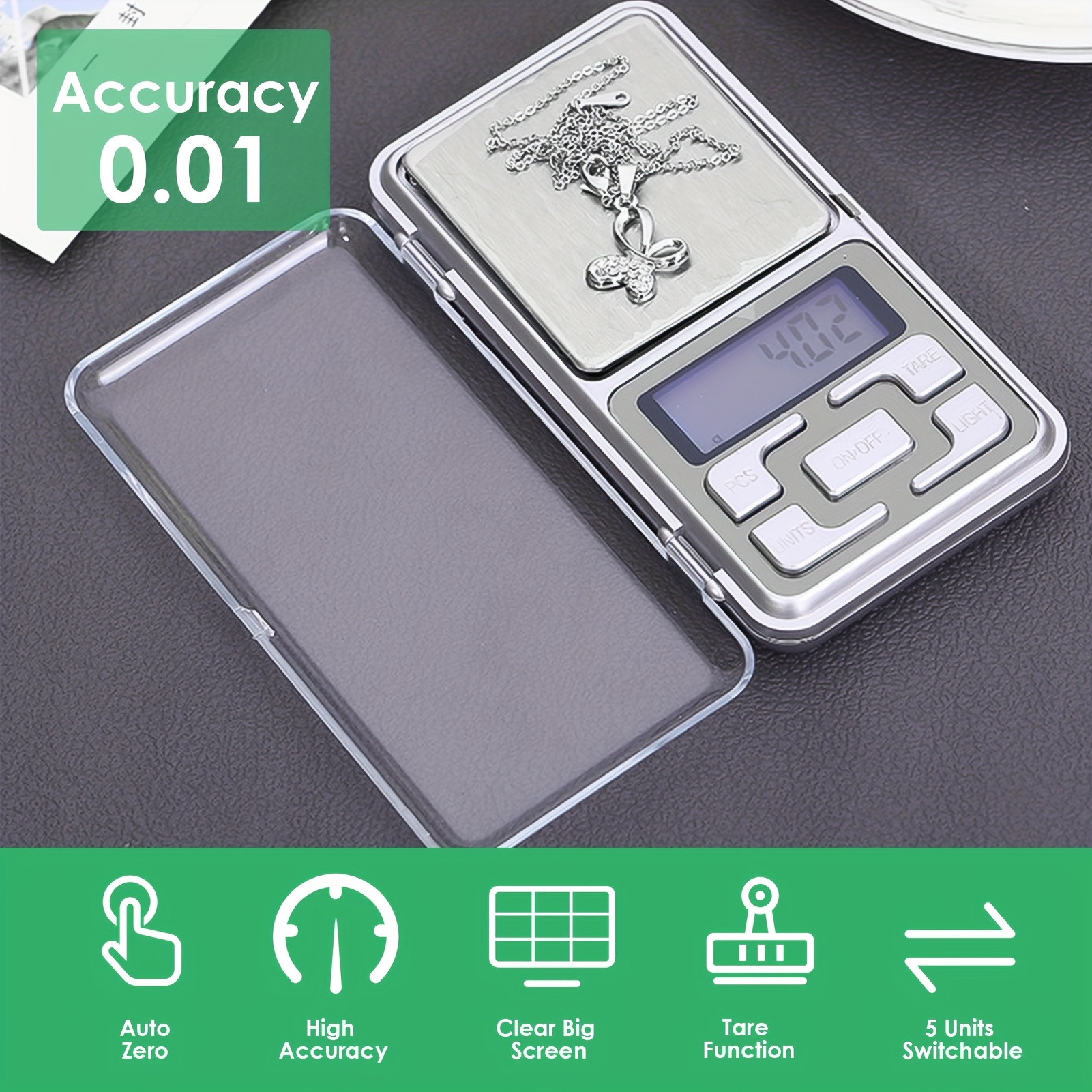 Digital Scale, Portable Weighing Scale 0.01 G-, High Precision Mini Pocket  Scale For Jewellery, Digital Kitchen Food Scale With Back-lit Lcd Display -  Temu