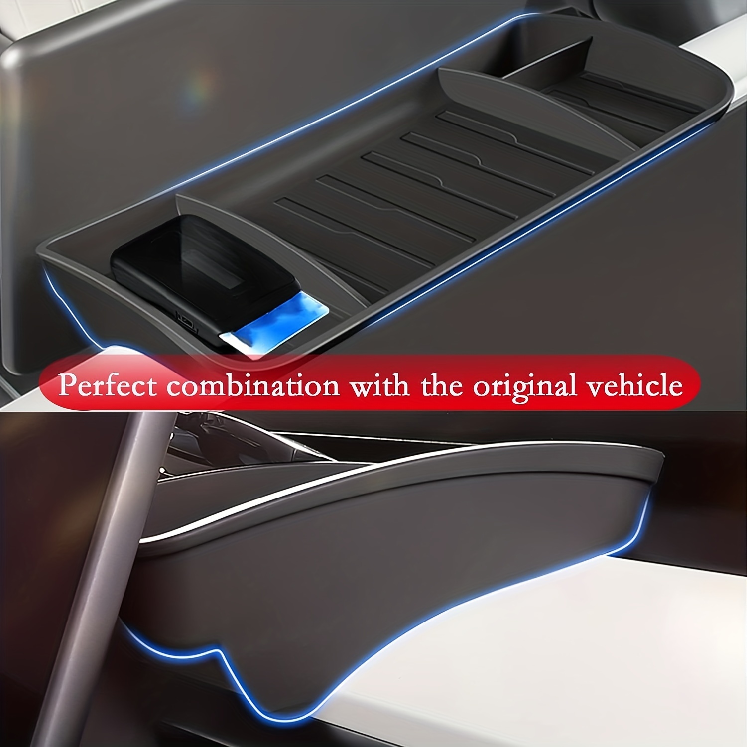 Pour Tesla Model 3/Y Console Dashboard Organizer Storage Box Behind The  Screen Pour Tesla Model3/ Y Accessoires 2020-2023