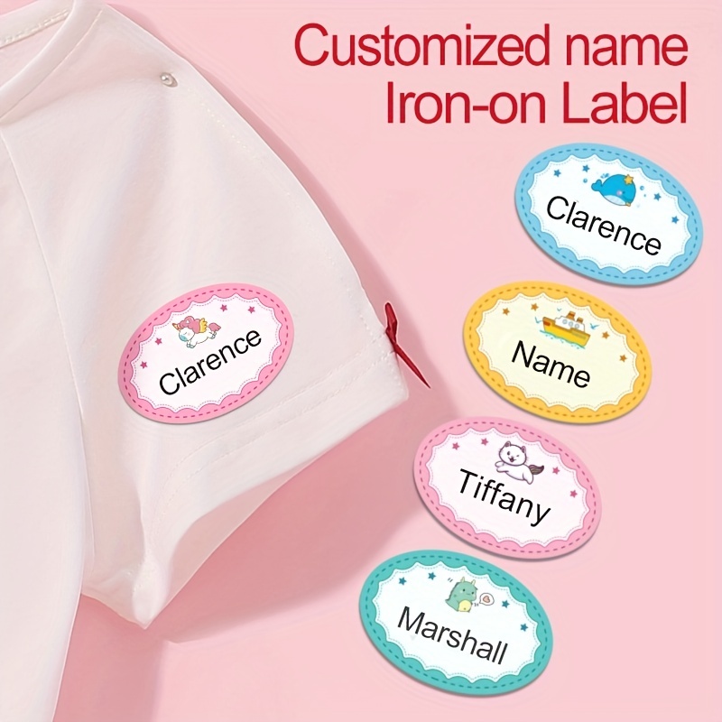 Personalised Stick On Name Labels for Clothes, Clothing Sticker, name tags