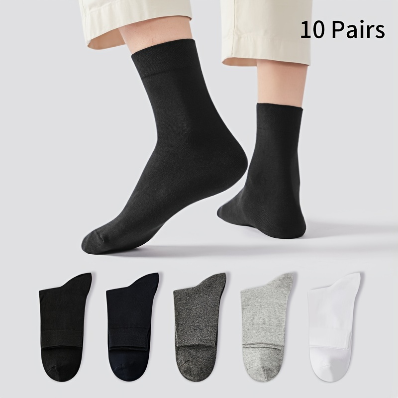 PRETYZOOM 10 pares de calcetines de algodón para hombres, niños,  estudiantes, adolescentes, calcetines cortos, calcetines invisibles,  calcetines de