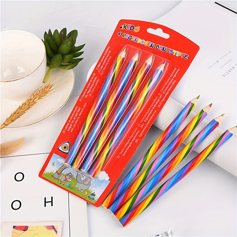 4 color Concentric Rainbow Pencil Sets Perfect For Art - Temu
