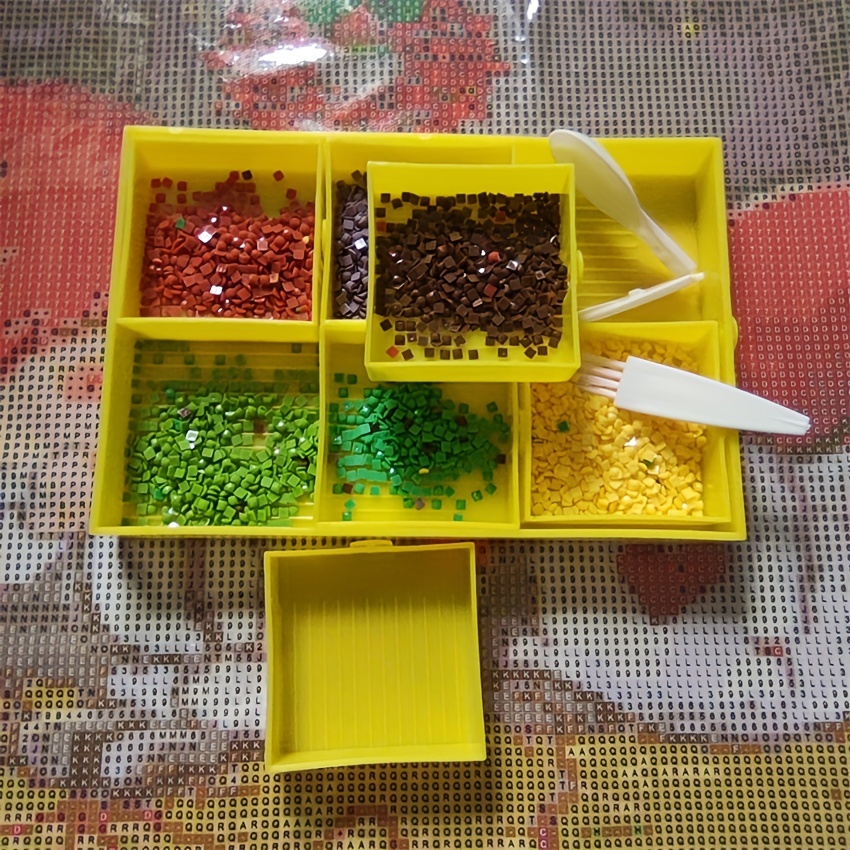 DIY Diamond Painting Beads Sorting Trays Diamond Painting Organizer Storage  Container Plastic Rhinestone Plate Accessories Tool