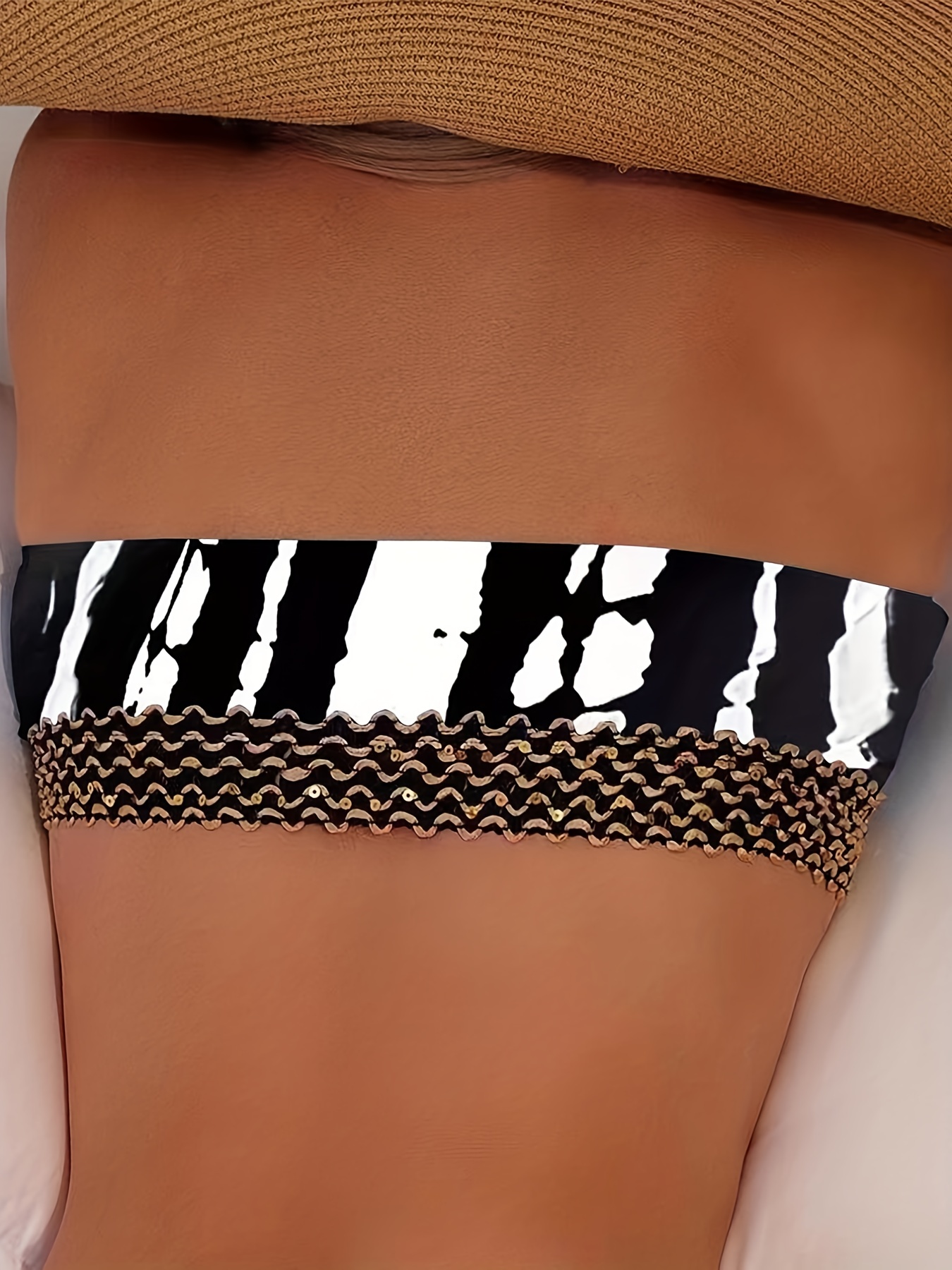 Bandeau Ring linked Bikini Sets Strapless Tube Top Back - Temu Canada