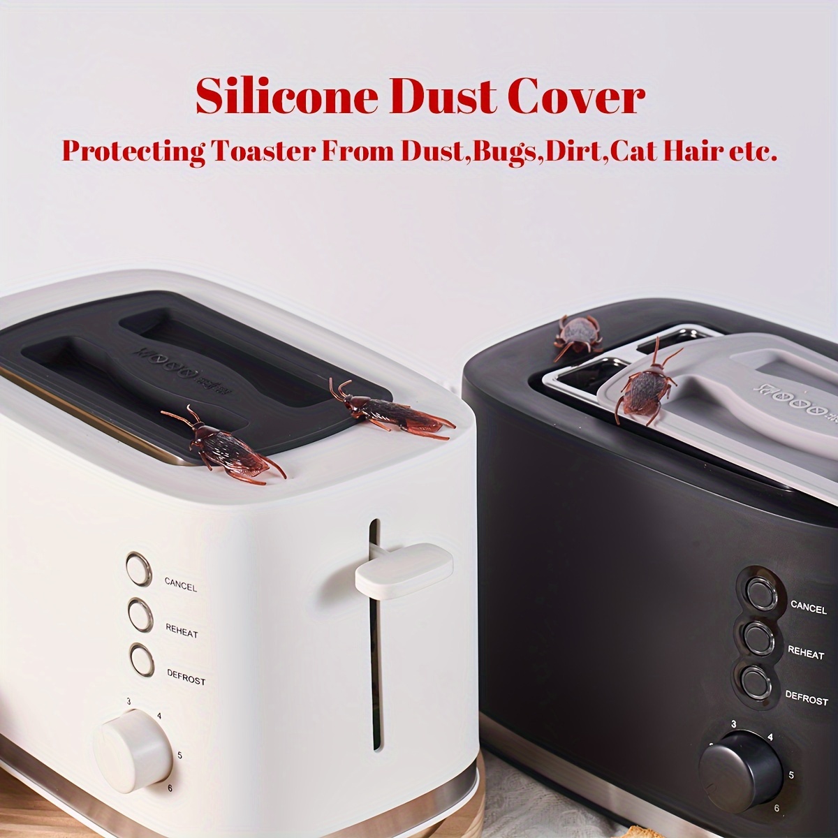 Dustproof Dust Cover For 2 Toaster Bpa Free Food - Temu