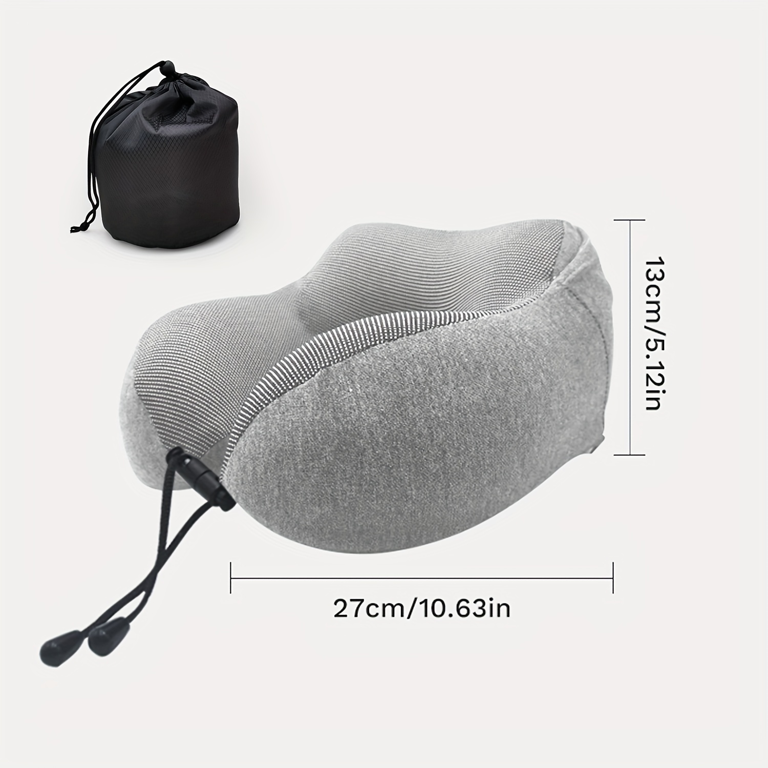 Memory foam travel pillow with outlet hood