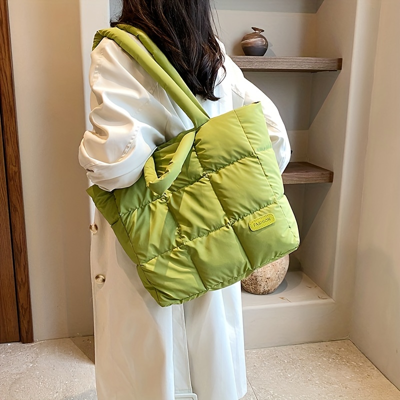 Logo Padded Tote Bag in Yellow