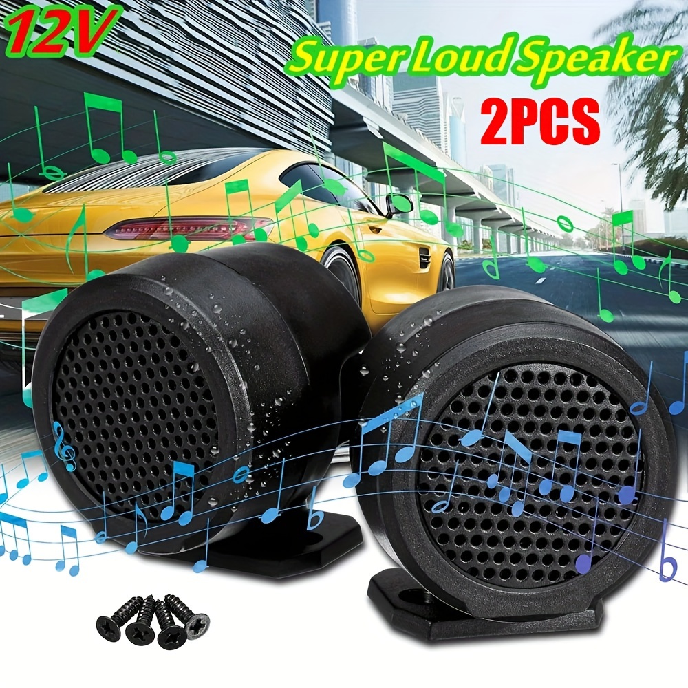 

2pcs Car Tweeter Speakers 500w Pre-wired Dome Audio System Super Loud Tweeter Speakers Auto-car Electronic Accessories