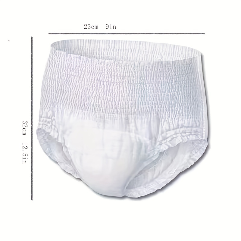 10 Pcs Waterproof Incontinence Underpants Plastic Pants Incontinence Leak  Protection Adult Washable Diaper Cover (White,Small)